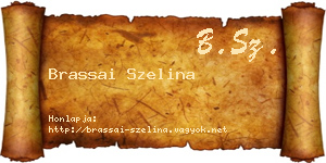 Brassai Szelina névjegykártya